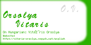 orsolya vitaris business card